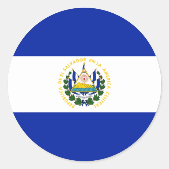 el salvador classic round sticker (Front)