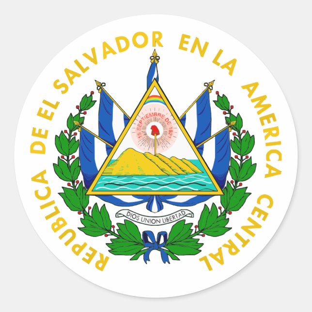 El Salvador COA Classic Round Sticker (Front)