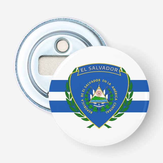 El Salvador Coat of Arms Bottle Opener (Front)