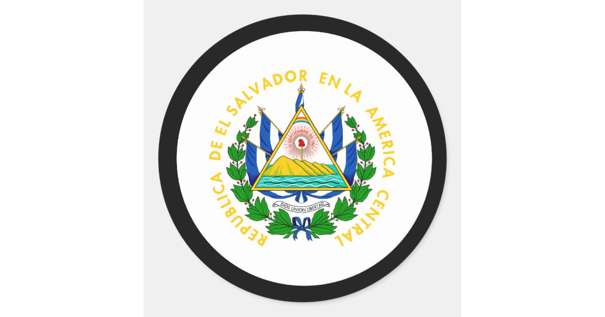 El Salvador Coat of Arms Classic Round Sticker | Zazzle