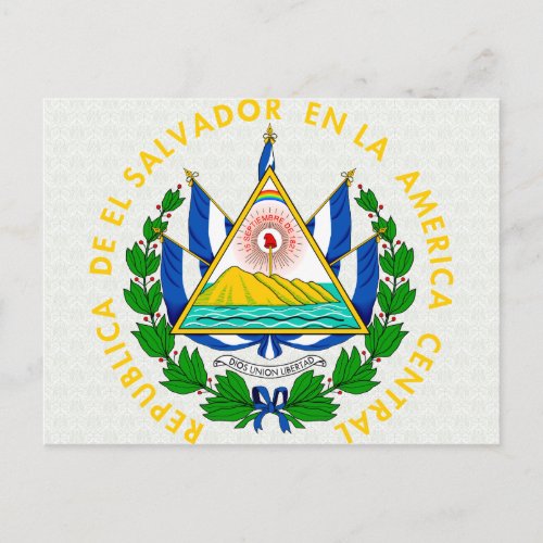 El Salvador Coat of Arms detail Postcard