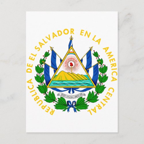 El Salvador coat of arms Postcard