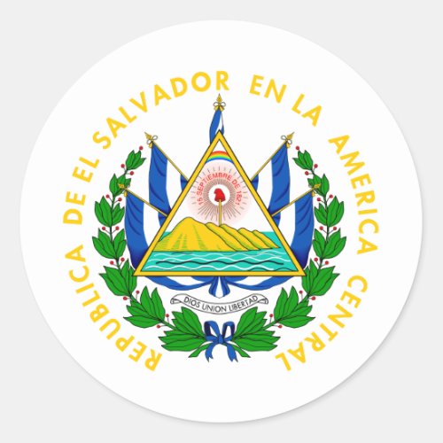 El Salvador Coat of arms SV Classic Round Sticker