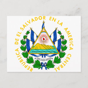 El Salvador Coat of arms SV Postcard