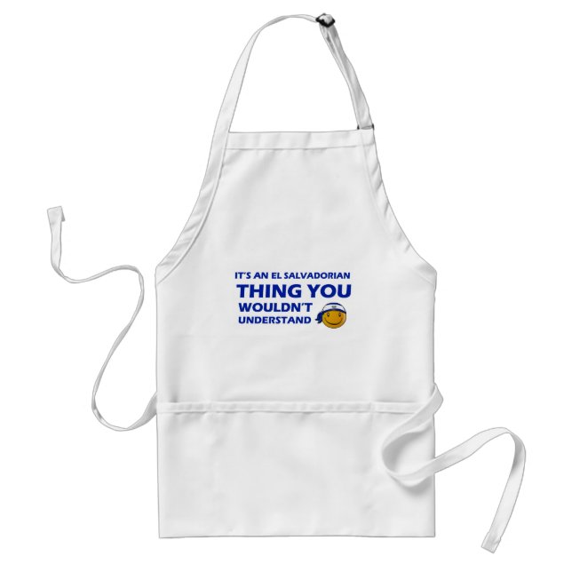 El Salvador Designs Adult Apron (Front)