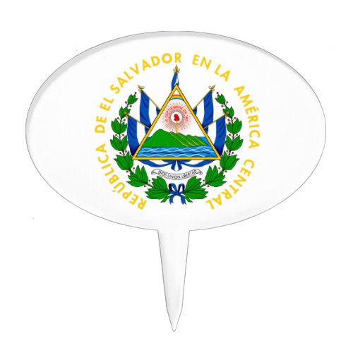 El Salvador _ emblemflagcoat of armssymbol Cake Topper