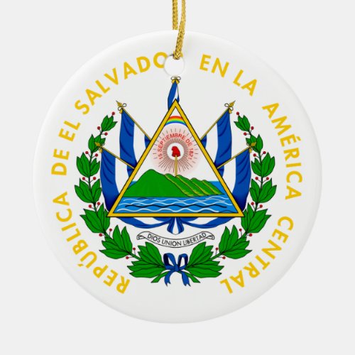 El Salvador _ emblemflagcoat of armssymbol Ceramic Ornament