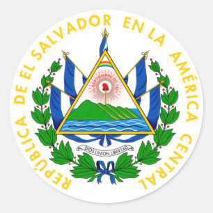 El Salvador - emblem/flag/coat of arms/symbol Classic Round Sticker