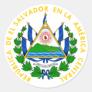 El Salvador - emblem/flag/coat of arms/symbol Classic Round Sticker