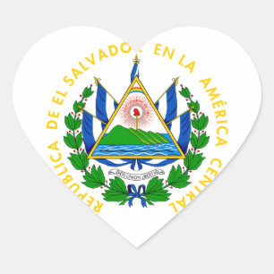El Salvador - emblem/flag/coat of arms/symbol Heart Sticker