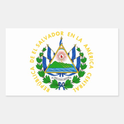 El Salvador _ emblemflagcoat of armssymbol Rectangular Sticker