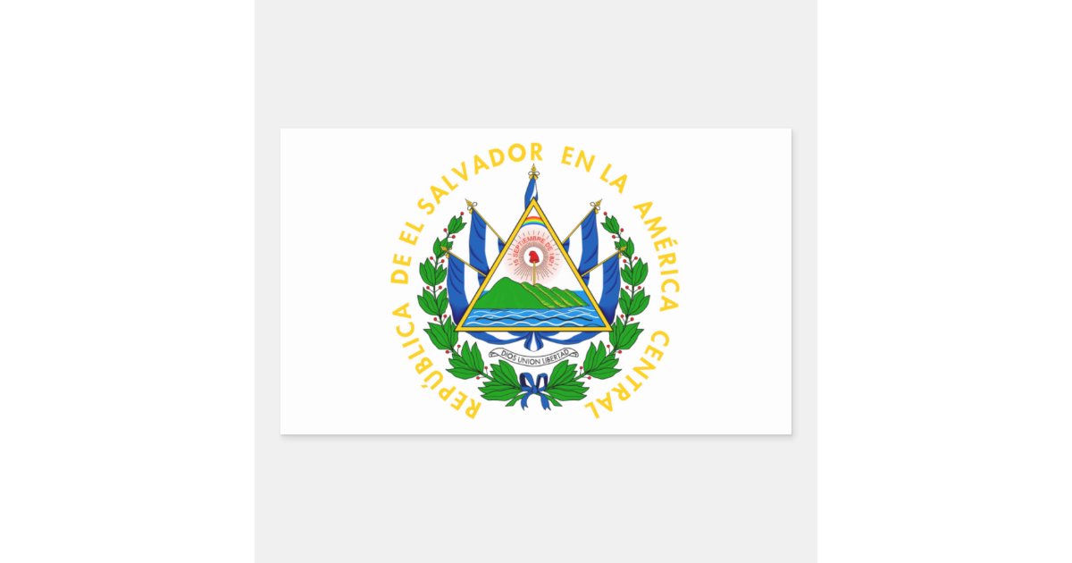 Download El Salvador - emblem/flag/coat of arms/symbol Rectangular Sticker | Zazzle.com
