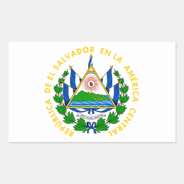 El Salvador - emblem/flag/coat of arms/symbol Rectangular Sticker | Zazzle