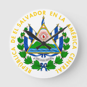 El Salvador - emblem/flag/coat of arms/symbol Round Clock