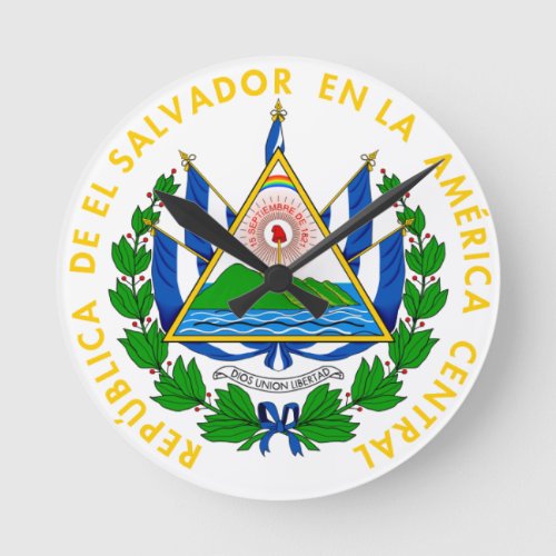 El Salvador _ emblemflagcoat of armssymbol Round Clock