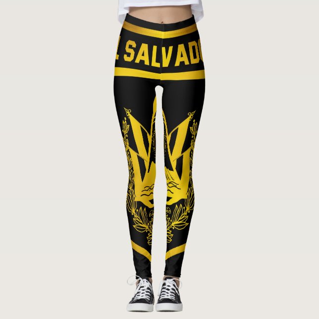 El Salvador Emblem Leggings (Front)