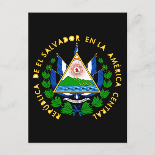 el salvador emblem postcard