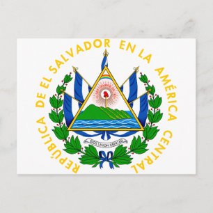 el salvador emblem postcard