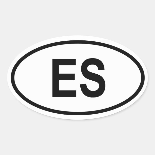 El Salvador "ES" Oval Sticker (Front)