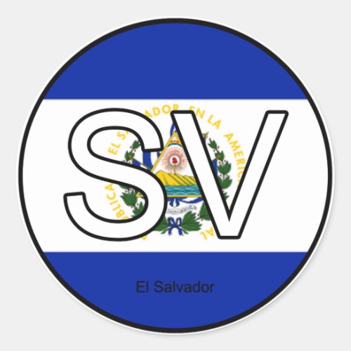 El Salvador Euro Sticker
