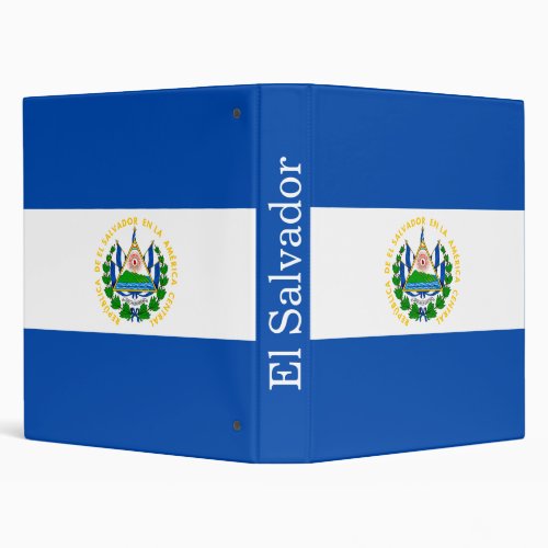 El Salvador Flag 3 Ring Binder