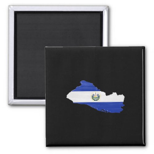 El Salvador flag and map Magnet