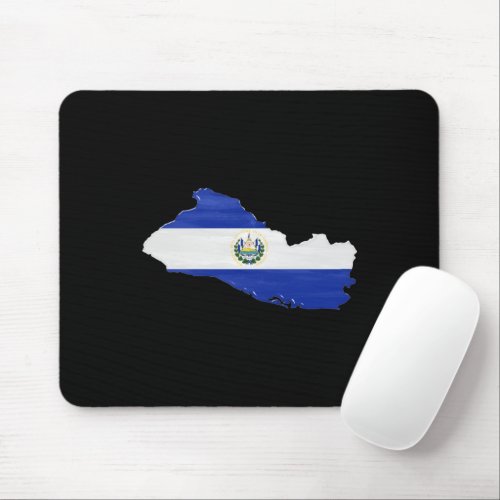El Salvador flag and map Mouse Pad