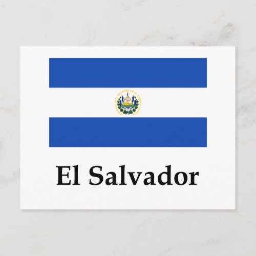 El Salvador Flag And Name Postcard