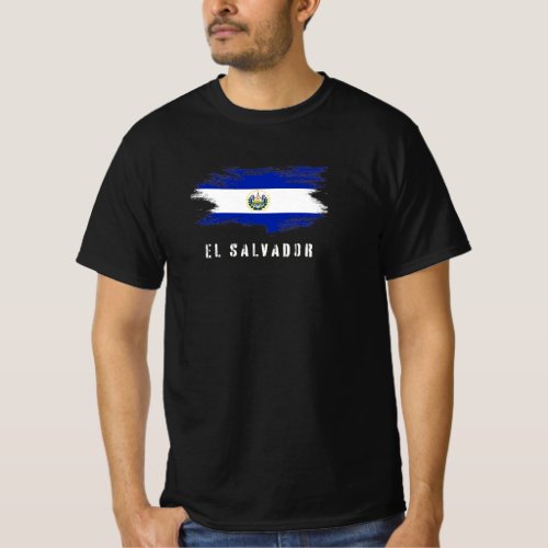 El Salvador flag bandera de el salvados Pupusas T_Shirt