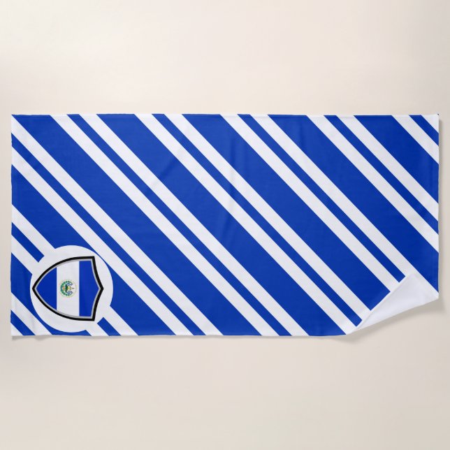 El Salvador flag beach towel (Front)