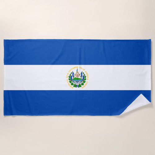 El Salvador Flag Beach Towel
