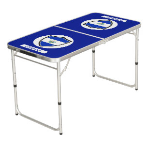 El Salvador flag Beer Pong Table