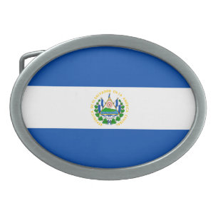 El Salvador Flag Belt Buckle