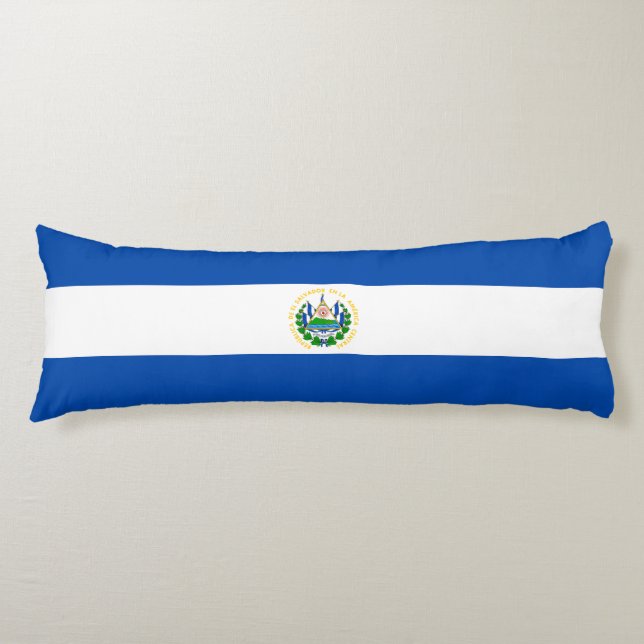El Salvador Flag Body Pillow (Front)