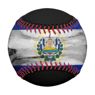 El Salvador flag brush stroke, national flag Baseball