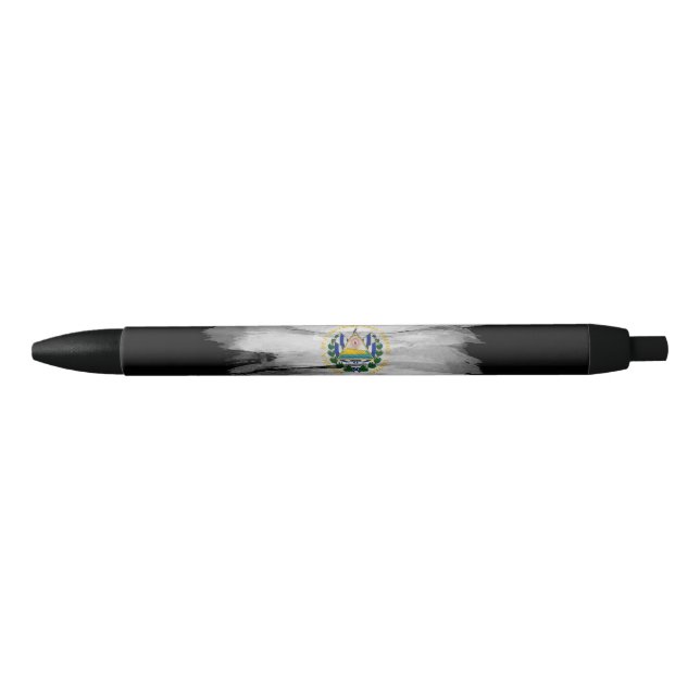 El Salvador flag brush stroke, national flag Pen (Front)