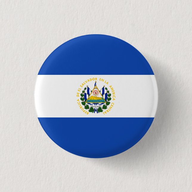 El Salvador Flag Button (Front)