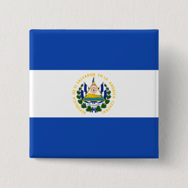 El Salvador Flag Button (Front)