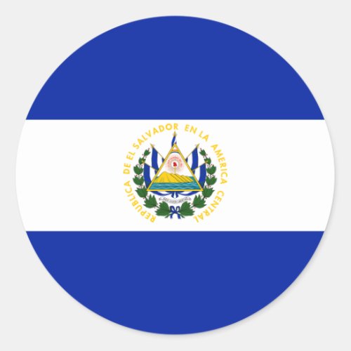 El Salvador Flag Classic Round Sticker