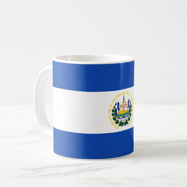 El Salvador Flag Coffee Mug (Front Left)