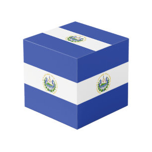 El Salvador flag Cube