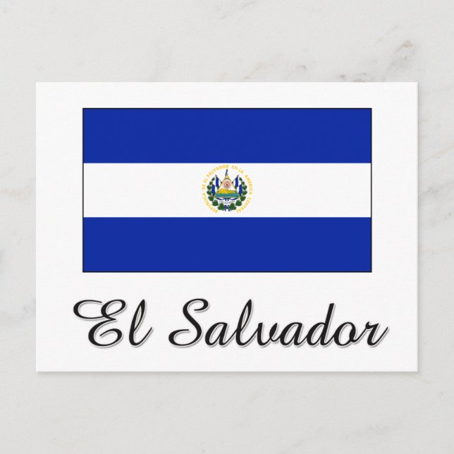El Salvador Flag Design Postcard (Front)