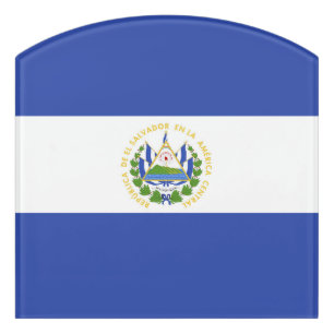 El Salvador flag Door Sign
