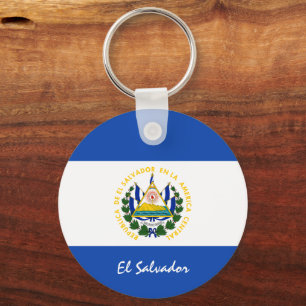 El Salvador Flag & El Salvador, Patriots /Sports Keychain
