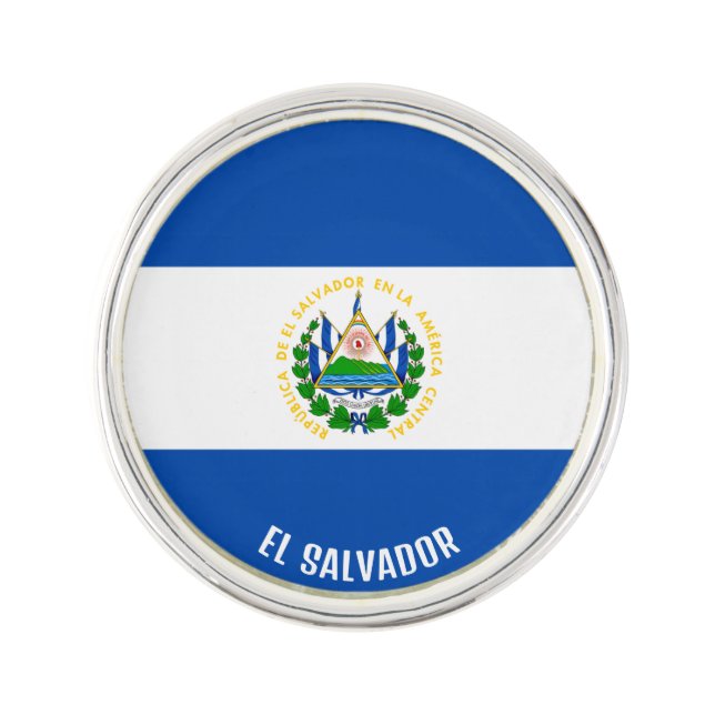 El Salvador Flag Elegant Patriotic Lapel Pin (Front)