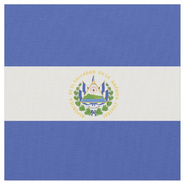El Salvador flag Fabric (Close Up)