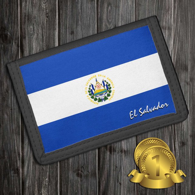 El Salvador flag fashion, El Salvador patriots Trifold Wallet (Creator Uploaded)