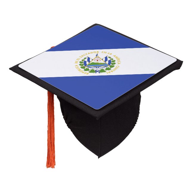 El Salvador flag Graduation Cap Topper (Angled)