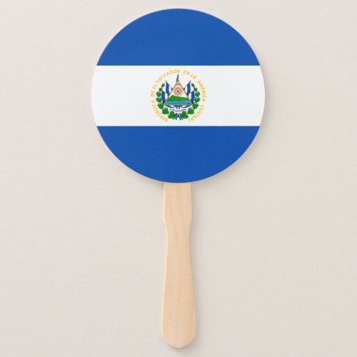 El Salvador Flag Hand Fan