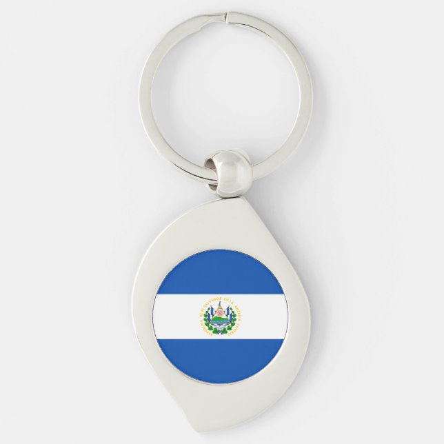 El Salvador Flag Keychain (Front)